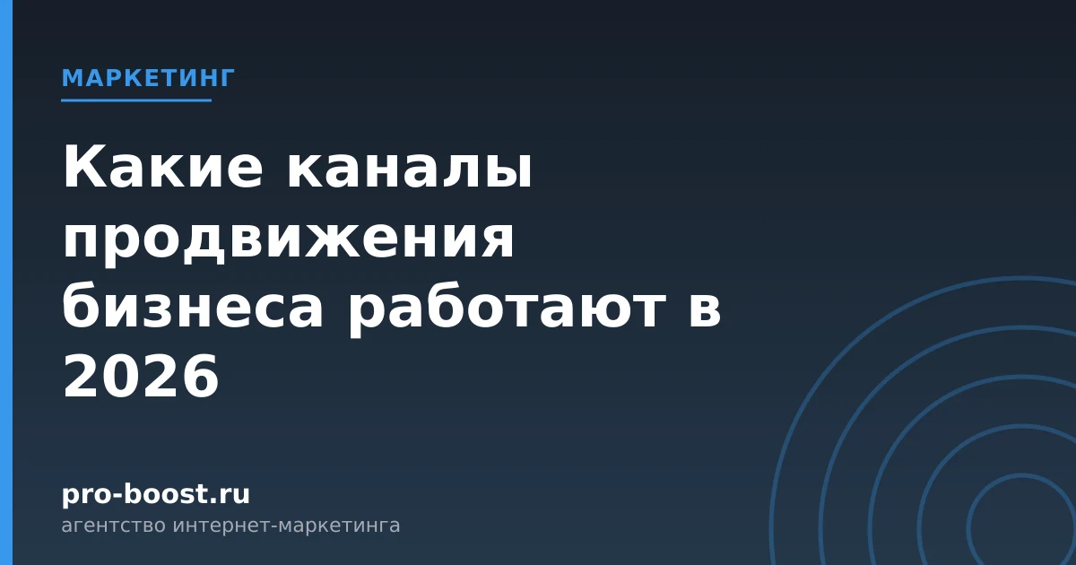 Какие каналы продвижения бизнеса работают в 2026 — продвижение, реклама, клиенты
